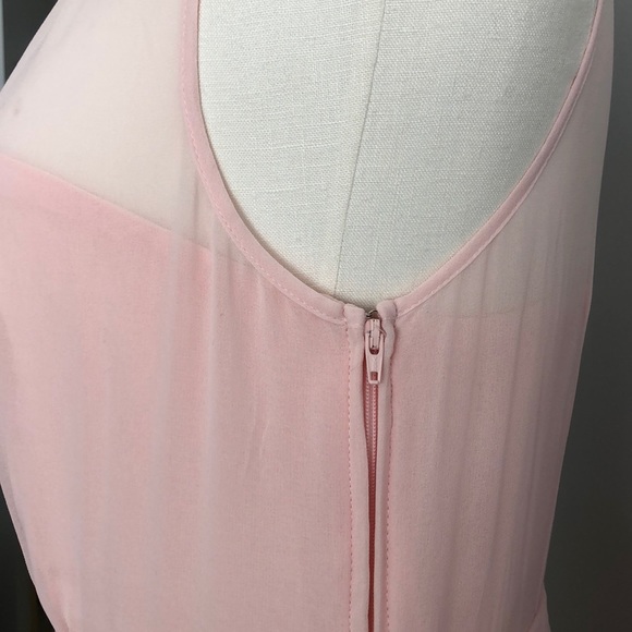 NWT✨Tevolio Chiffon Sleeveless Blush Pink Dress - Picture 3 of 6